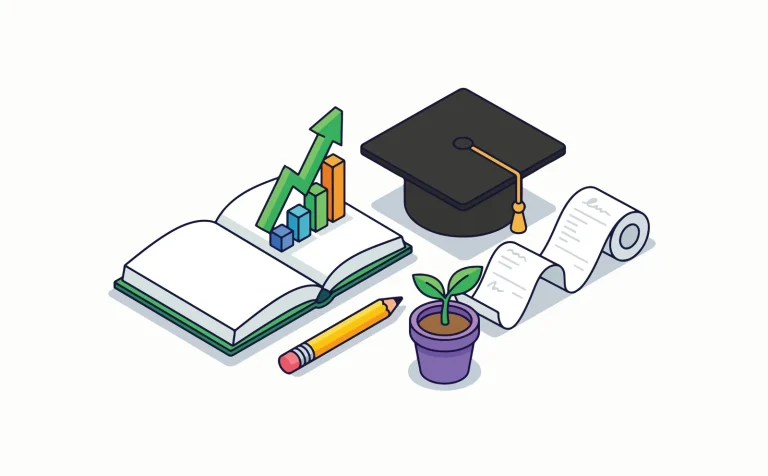 Illustration for the article: Saving as a Student: Small Amounts, Big Habits